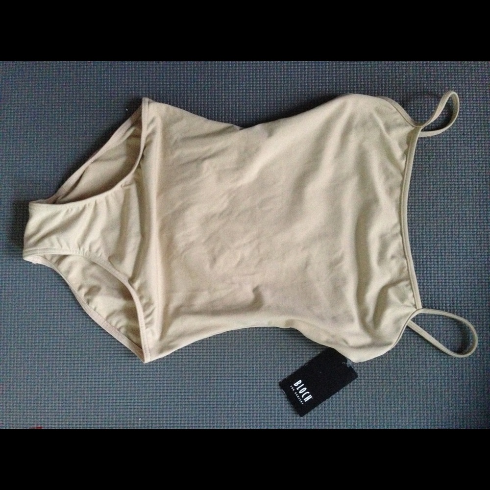 Medium beige camisole leotard